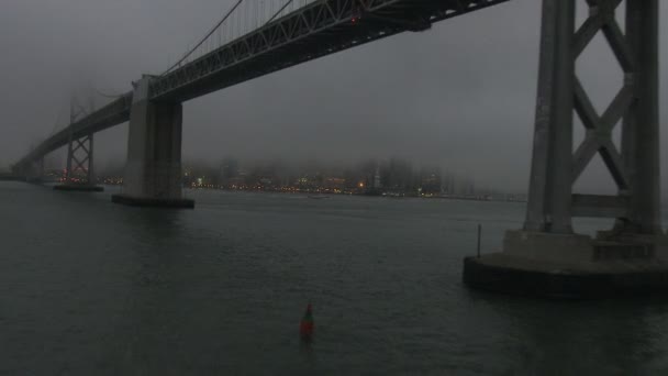 San Francisco-Oakland Bay Bridge city — Stockvideo