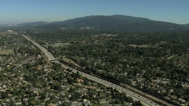 California Santa Cruz commuter Freeway vervoer — Stockvideo