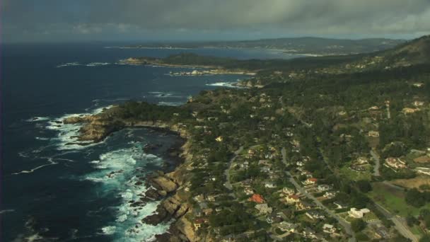 Kalifornské monterey bay ocean pobřeží — Stock video