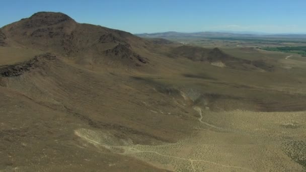 Rangeland river valley vegetation torr oasis klimat Usa — Stockvideo