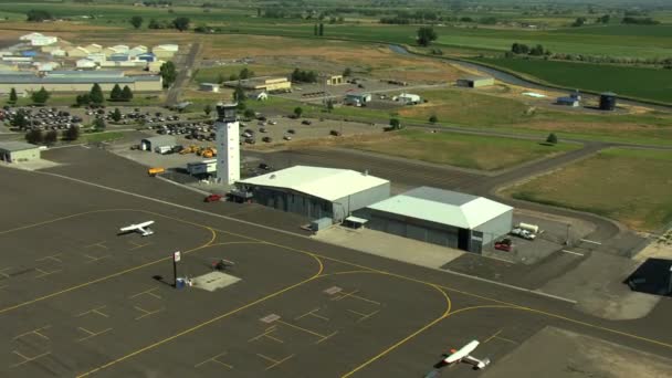 Аэропорт Айдахо США бизнес-авиационный туризм — стоковое видео