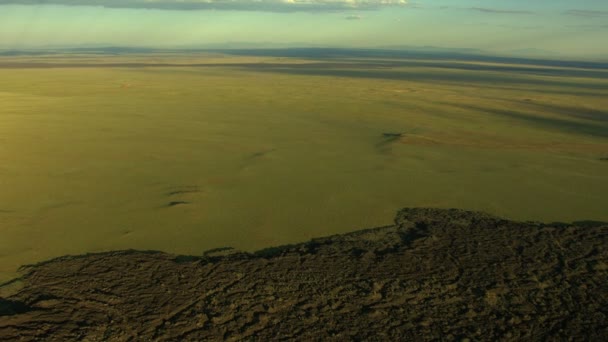空中爱达荷州美国熔岩岩浆植被自然 — 图库视频影像