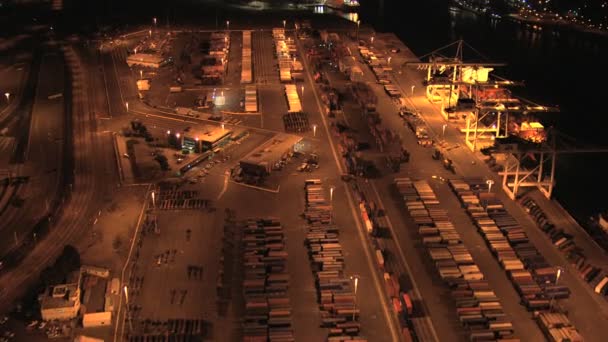 コンテナー港オークランド San Francisco ドック船米国 — ストック動画