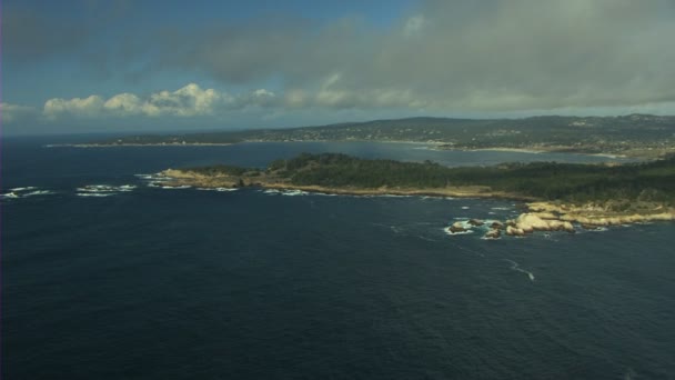 Береговая линия Калифорнии Тихоокеанский пейзаж — стоковое видео