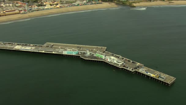 Promenade de structure jetée Pier de Promenade de Santa Cruz — Video