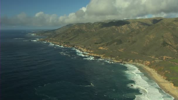 Ακτογραμμή ωκεανό κόλπων monterey Καλιφόρνια — Αρχείο Βίντεο