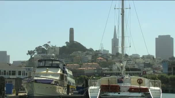 San Francisco Fishermans Wharf molo — Wideo stockowe