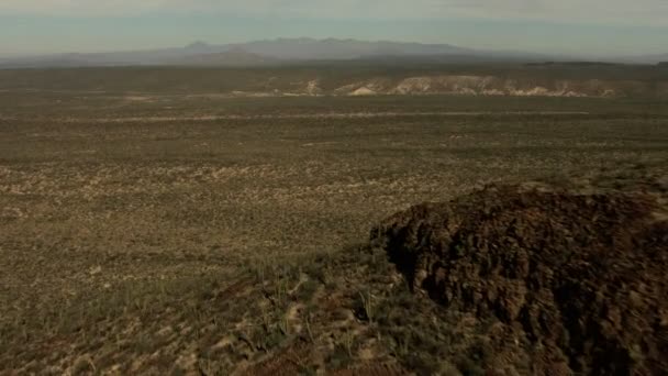 Aerials Baja California desert landscape — Stock Video
