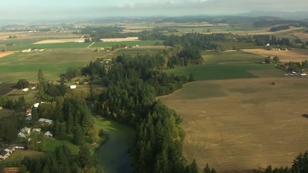 Oregon tarımsal alan ekilebilir tarım arazileri — Stok video