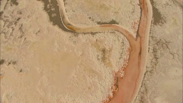 California ocean coastline Salt Ponds — Stock Video