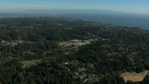 Luchtfoto Californië kustlijn VS San Francisco Bay gebouw — Stockvideo
