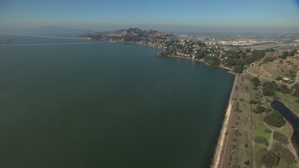 Aerial Brickyard Cove Richmond Bay San Francisco USA — Stock Video