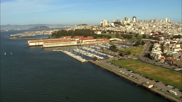 Сан-Франциско bay місто хмарочосів — стокове відео