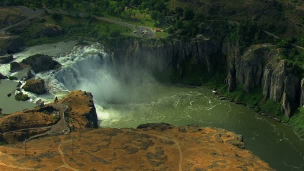 Aerials Idaho USA Twin Falls Shoshone Park Naturaleza de Snake River — Vídeo de stock