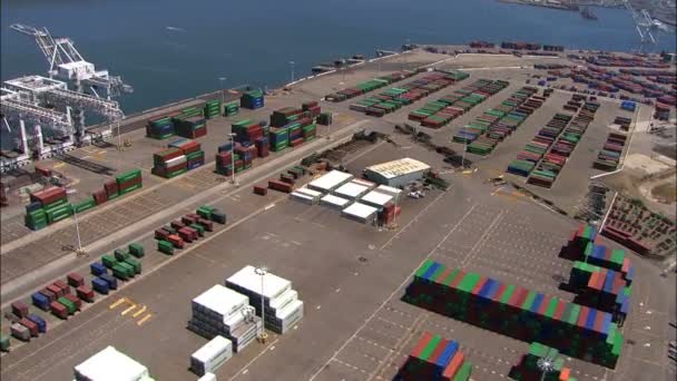 Aerial Oakland Port San Francisco — Stock Video