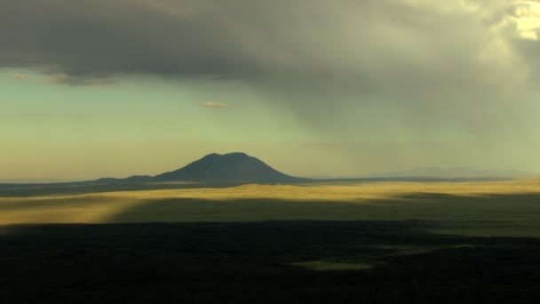 Luchtfoto Usa Idaho landbouw wolk vegetatie grasland plains — Stockvideo