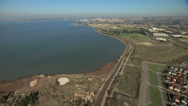 Aerial Shoreline Hércules Point fauna San Francisco EE.UU. — Vídeos de Stock