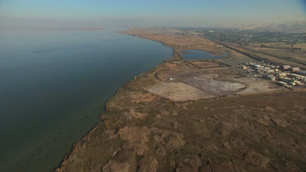 Anténa Usa San Francisco Bay bažiny přírodní řeka — Stock video