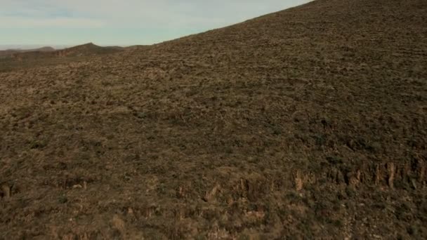 Luchtfoto Baja California woestijn wildernis — Stockvideo