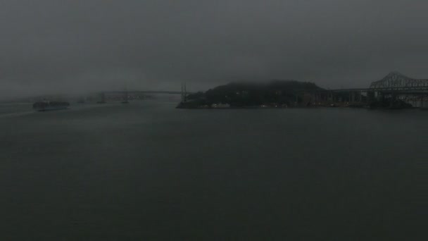 San Francisco-Oakland Bay Bridge city — Stockvideo