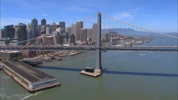 Puente de la bahía de oakland San francisco — Vídeo de stock