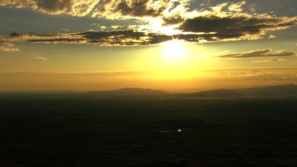 Aerials USA Idaho sunset sky clouds travel scenic vacation — Stock Video