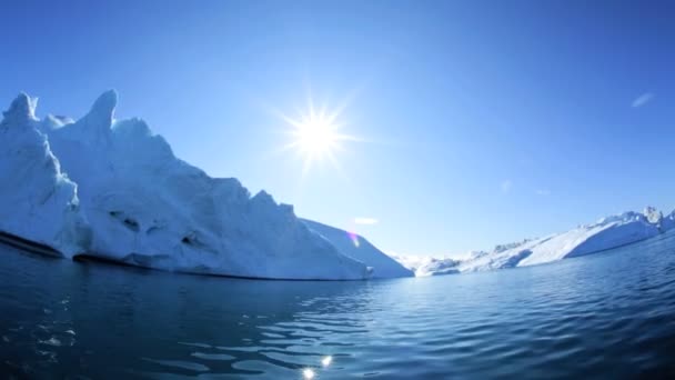 Groenland disko baai gletsjerijs — Stockvideo
