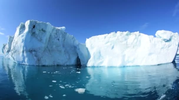 Groenlandia Disko Bay Glacial Ice — Vídeos de Stock