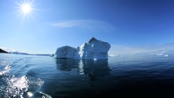 Ilulissat disko bay wybrzeża topnienie lodowców — Wideo stockowe