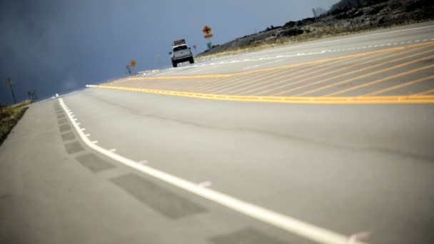 Calore foschia su strada deserta — Video Stock