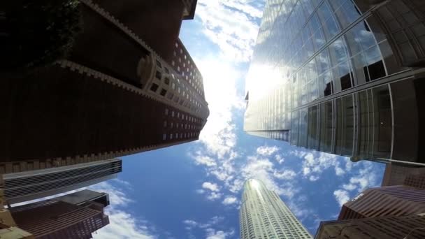 Los angeles verticale wolkenkrabbers — Stockvideo