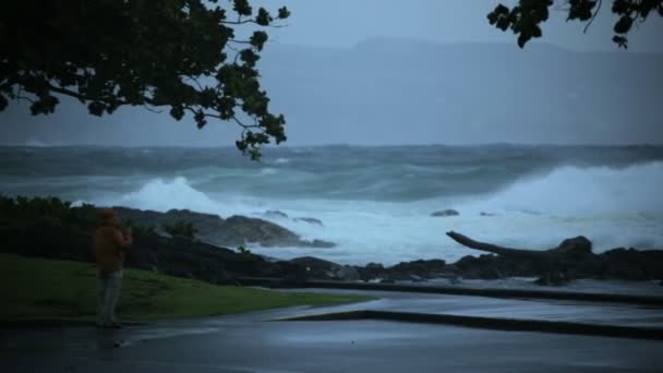Trópusi hurrikán iselle Hawaii-szigetek — Stock videók