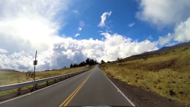 Drive Mt Mauna Kea volcanic Mountain road — Stock Video