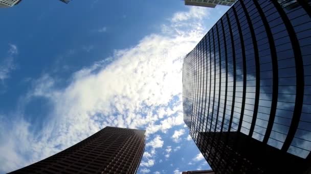 Los Ángeles rascacielos verticales — Vídeo de stock