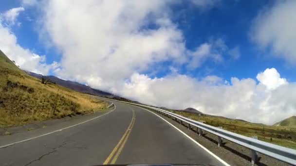 Driver mt mauna kea Hawaiiöarna berg — Stockvideo