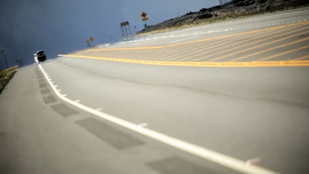 California strada desertica rurale con foschia di calore — Video Stock