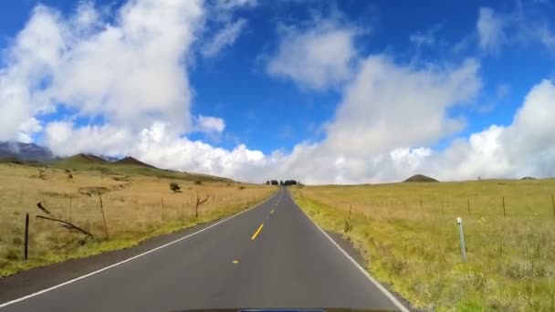 Driving Mt Mauna Kea Mountain road — Stock Video