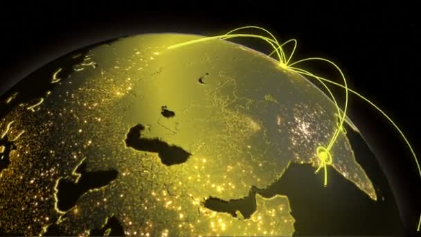 3D business globe motion graphiques — Video