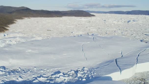 Ijal bevroren water Disko Bay Groenland — Stockvideo