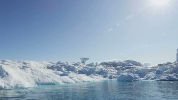 Eisberge Disco Bay Grönland — Stockvideo