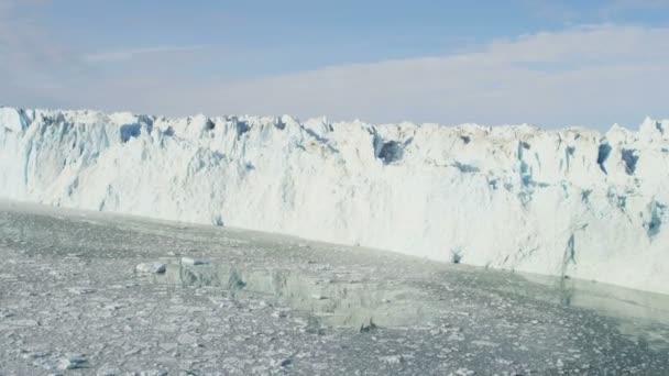 Eqi gleccser Grönland olvadó jégsapka — Stock videók