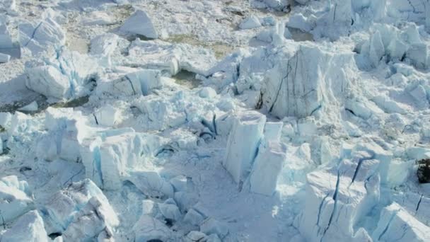 Frusen is samlas arktisk glaciären Grönland — Stockvideo