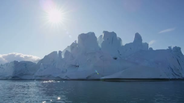 Isbergs disko Bay Grönland Danmark — Stockvideo