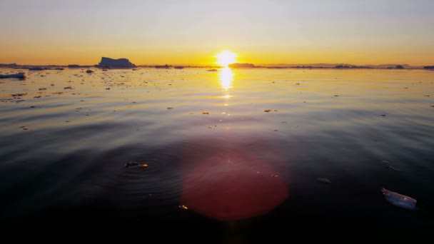 Илулиссат Icefjord Залив Disko Гренландия — стоковое видео