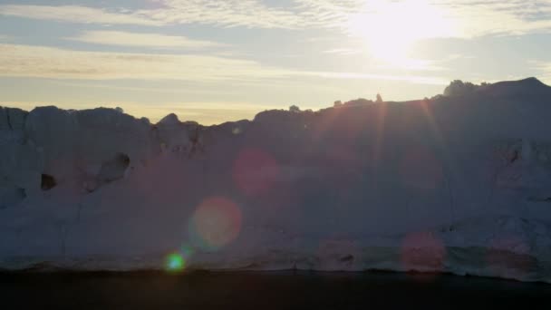 Meltwater Arctic Glaciers Frozen Mass Greenland — Stock Video