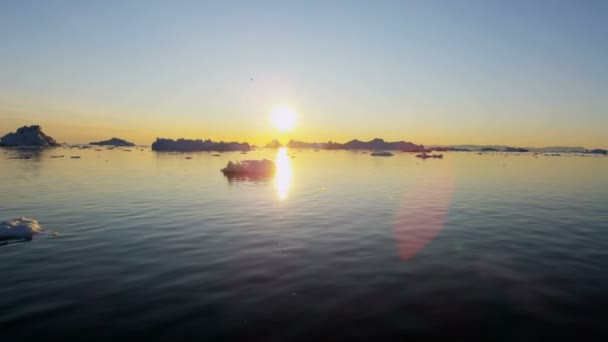 Илулиссат Icefjord Залив Disko Гренландия — стоковое видео