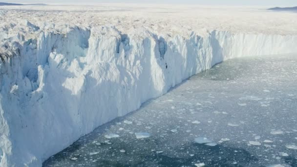 Grönlands glaciär landskap fryst massa — Stockvideo