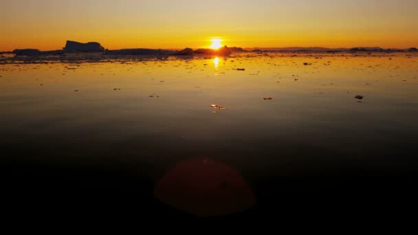 Disko Körfezi Ilulissat Icefjord Grönland — Stok video