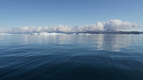 Icebergs Disko Bay Greenland — Stock Video