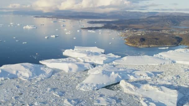 Groenland Ilulissat opgenomen Disko Baai — Stockvideo